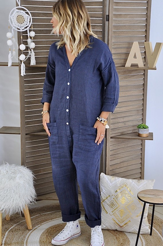 Jumpsuit Pants Margot Navy Blue