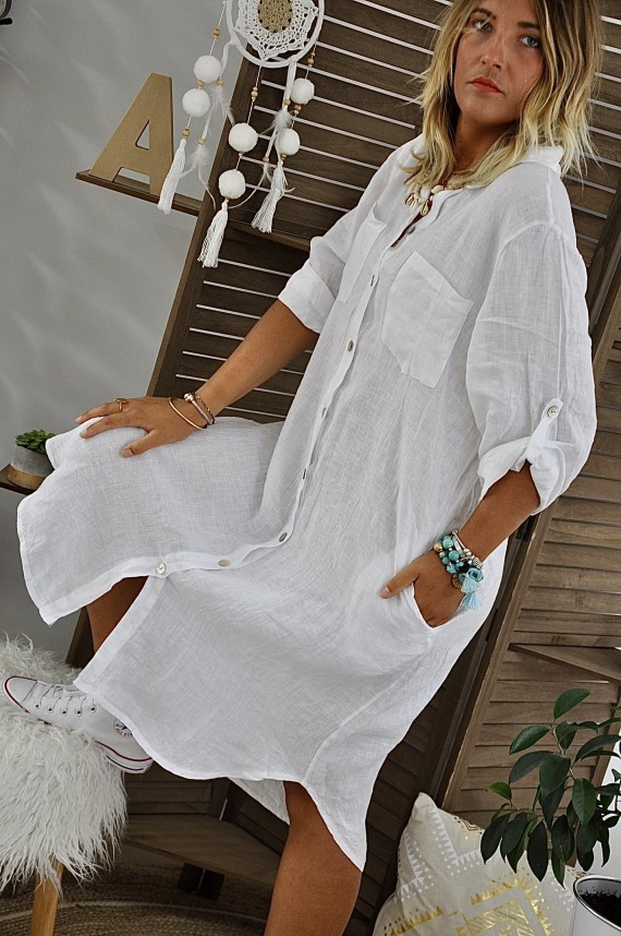 Robe Ambre Blanche