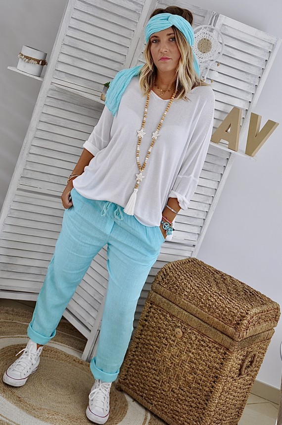 Pantalon Mya Turquoise