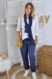 Pantalon Olivia Rayé Bleu Marine