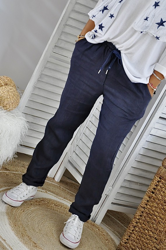 Pantalon Mya Bleu Marine