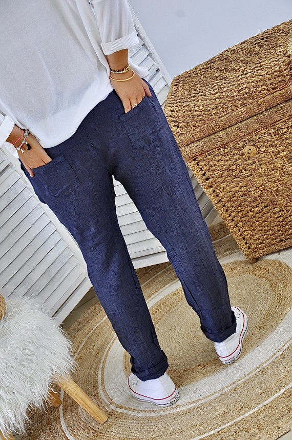 Pantalon Mya Bleu Marine