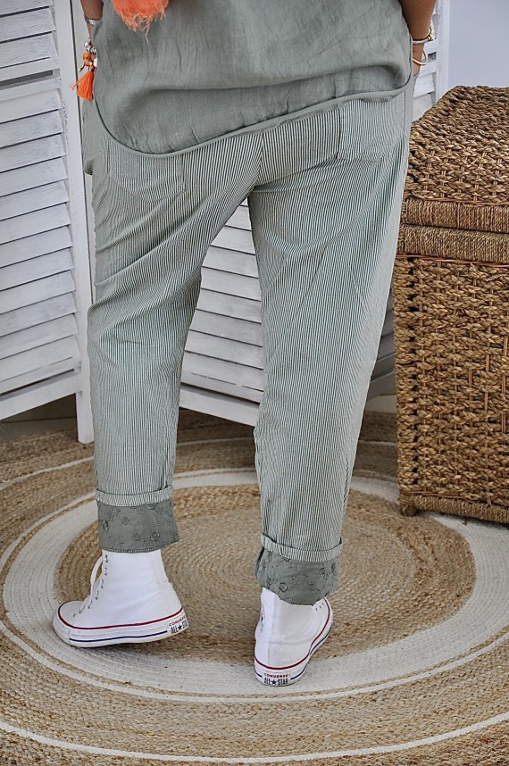 Pants Olivia Striped Kaki
