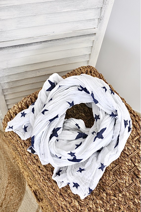 Foulard Stars Bleu Marine