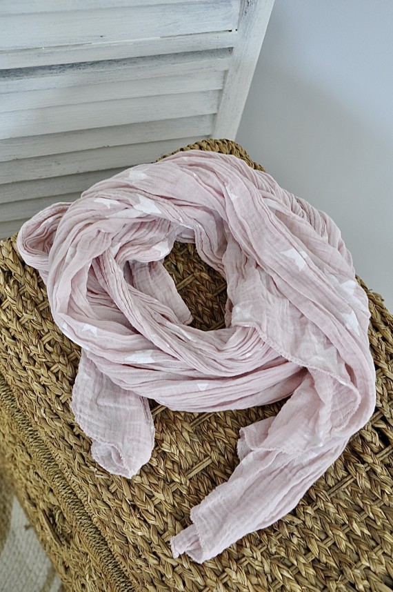 Foulard Stars Rose Poudré