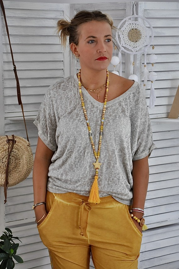 Yellow End Star Necklace