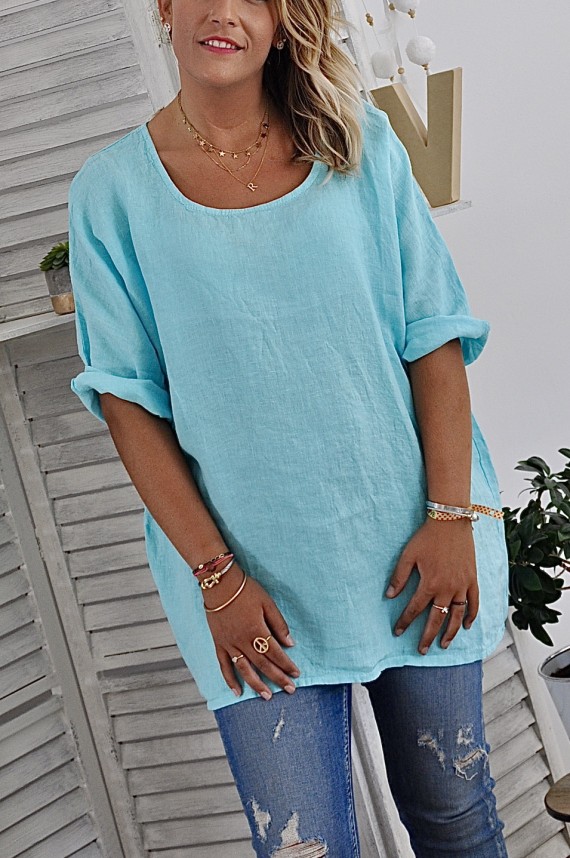 Tee-shirt Amanda Lin Turquoise