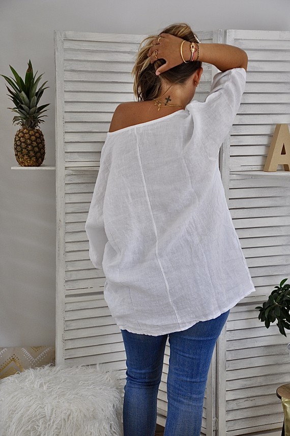 Tee-shirt Amanda Lin Blanc
