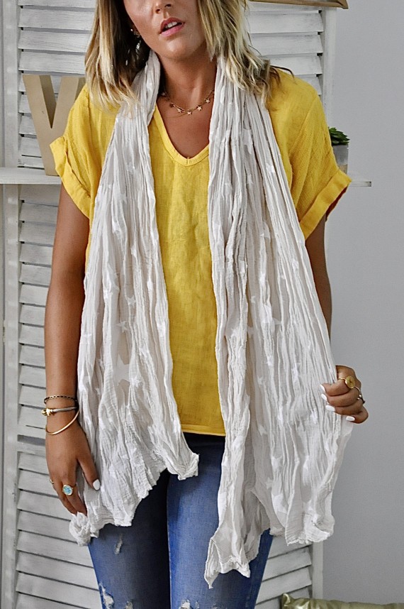 Beige Star Scarf