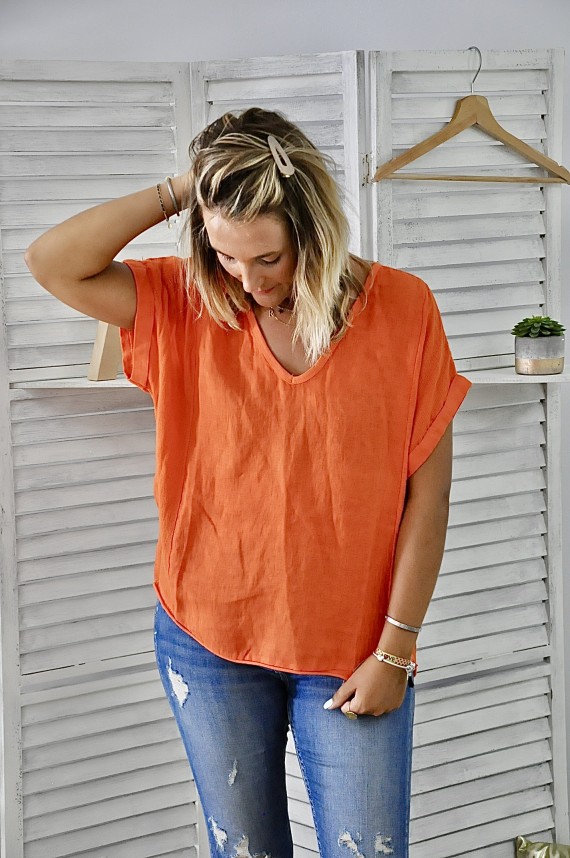Tee-shirt Romane Orange