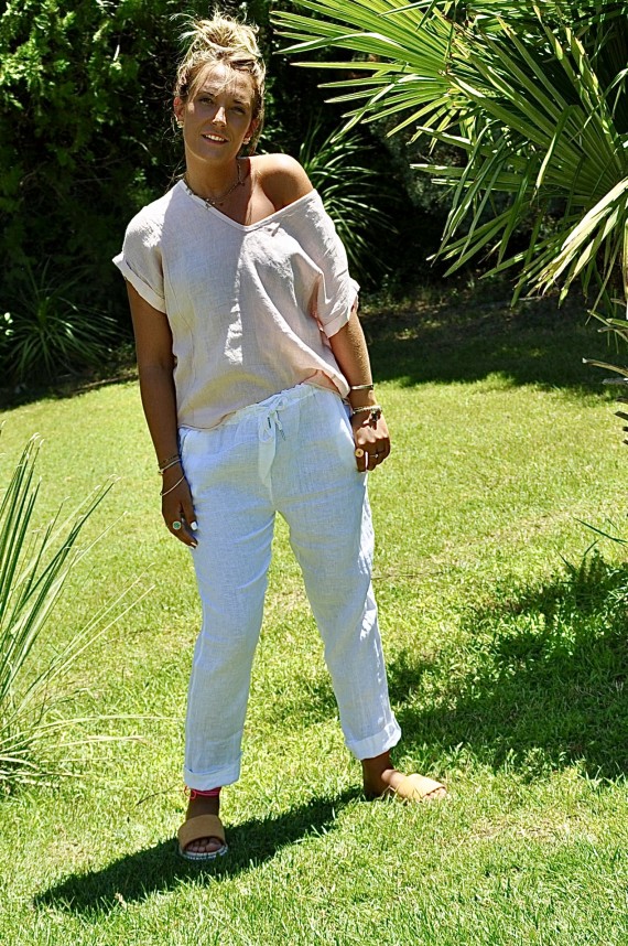 Tee-shirt Romane Rose Poudré