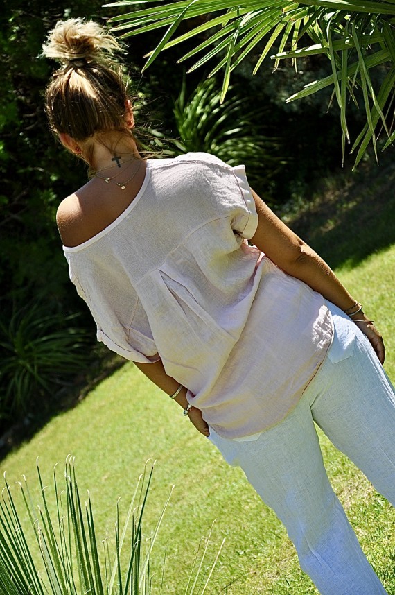 Tee-shirt Romane Rose Poudré