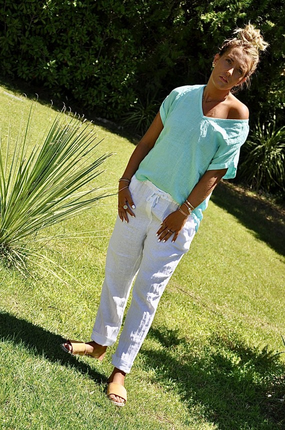 Tee-shirt Romane Turquoise