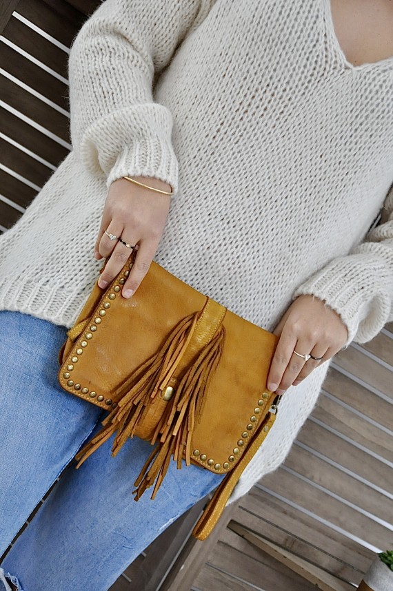 yellow pouch bag